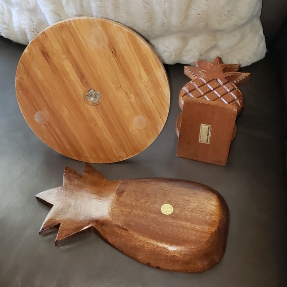 Wood Paper Towel Holder, Napkin Pinapple - Picture 4 of 7